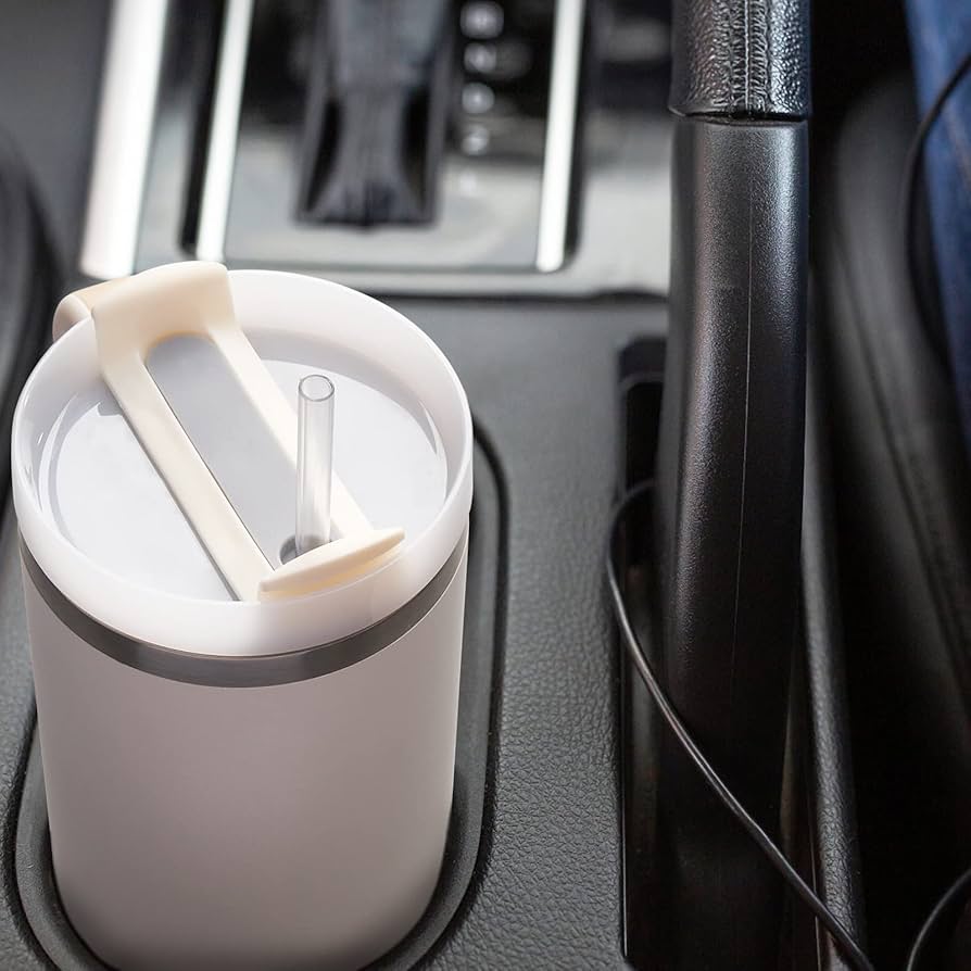 Tumbler with Handle and Straw Lid| Insulated Cup Reusable Stainless Steel Travel Mug Cup Holder Friendly | Gifts-Women,Men| Iced Coffee Hot and Cold Tea 1200ml