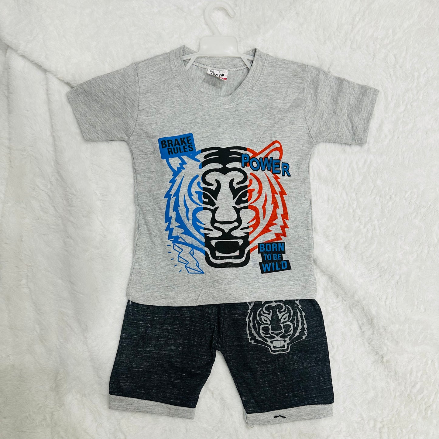 Minime Summer Boys Half Sleeves 2 Piece Suit