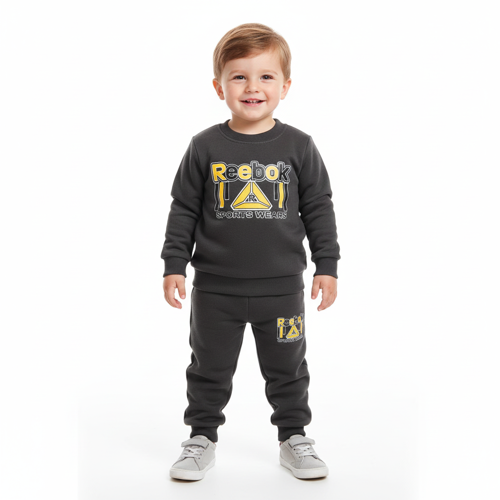 Minime Kids Printed Fleece Tracksuit Sweatshirt & Sweatpants for Boys & Girls Soft & Cozy Fleece Suit for Kids – Children’s Warm Fleece Co-Ord Set Stylish Sweatshirt + Pajama Suit