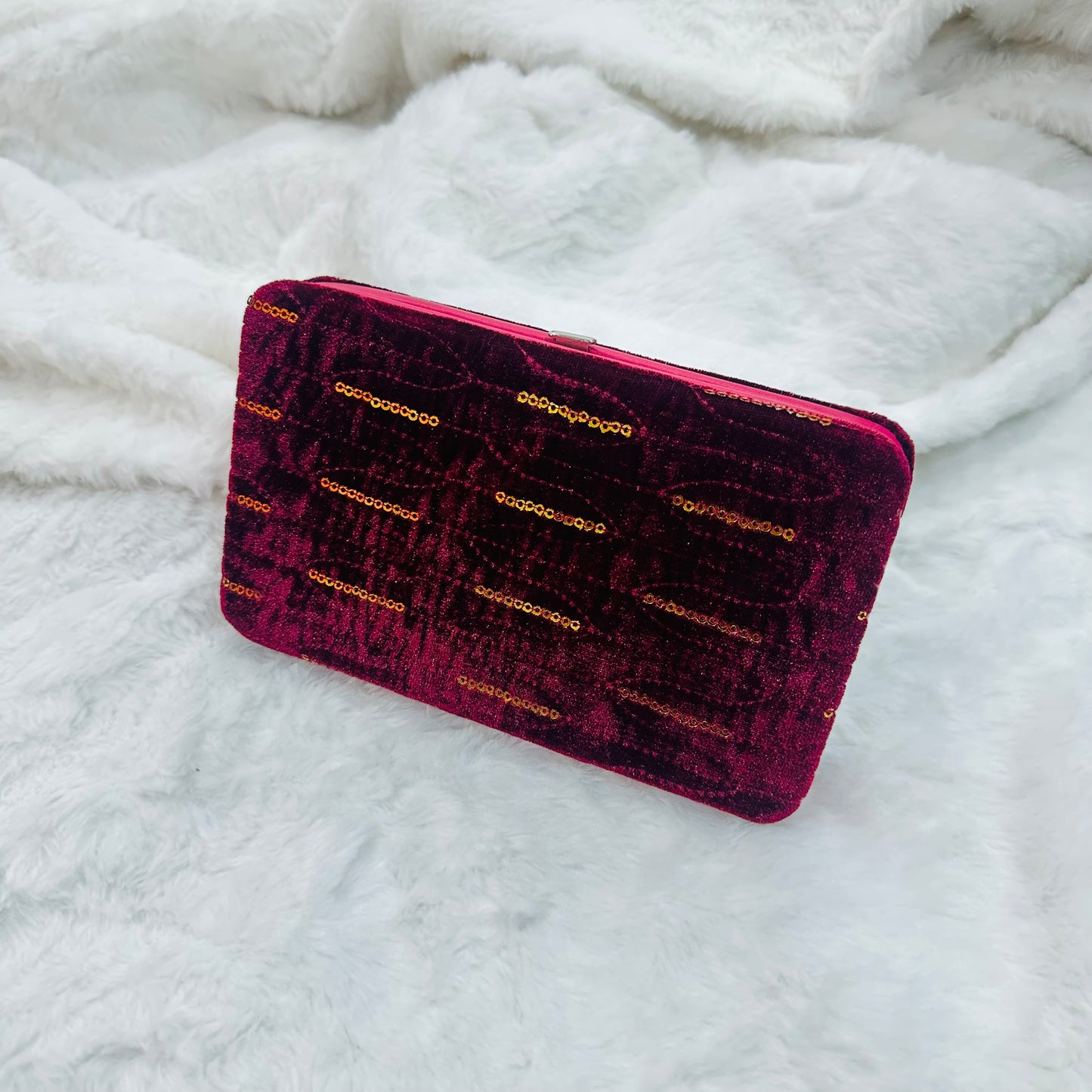 Clutch for Girls – Stylish Sequins  Elegant Bridal Party Handbag | Wedding & Festive Evening Purse With Mobile holder