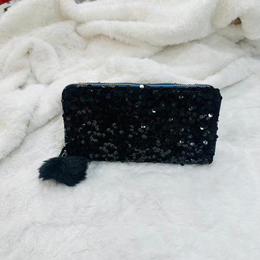Clutch for Girls – Stylish Sequins Double Zip Clutch for Women and Girls | Elegant Bridal Party Handbag | Wedding & Festive Evening Purse