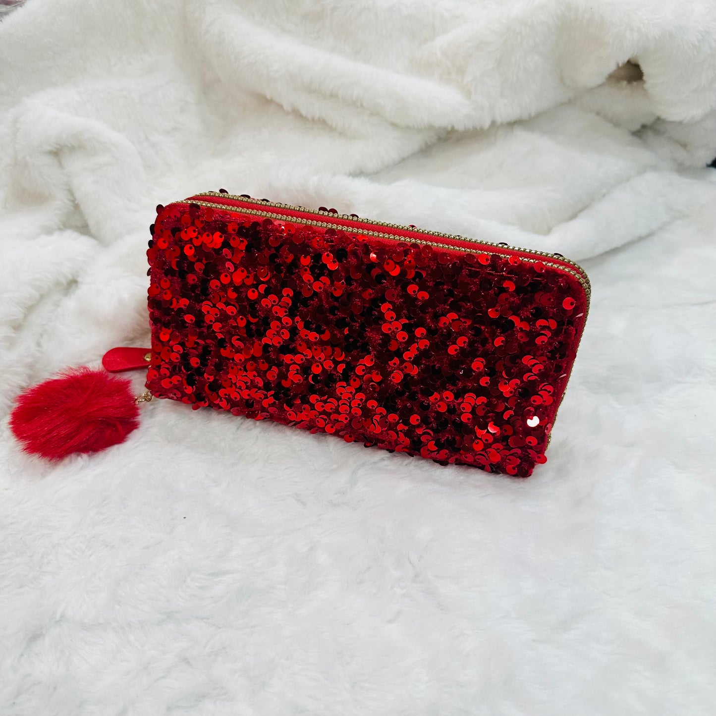 Clutch for Girls – Stylish Sequins Double Zip Clutch for Women and Girls | Elegant Bridal Party Handbag | Wedding & Festive Evening Purse