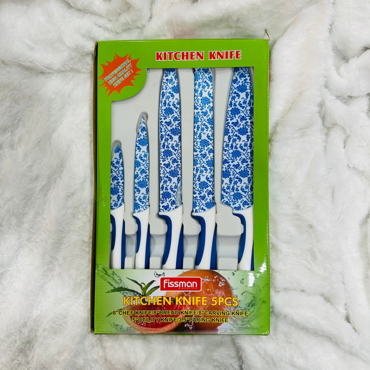 Fissman 5 Pcs Kitchen Knife Set - Sharp, Durable & Stainless Steel Ideal For House Warming Gift