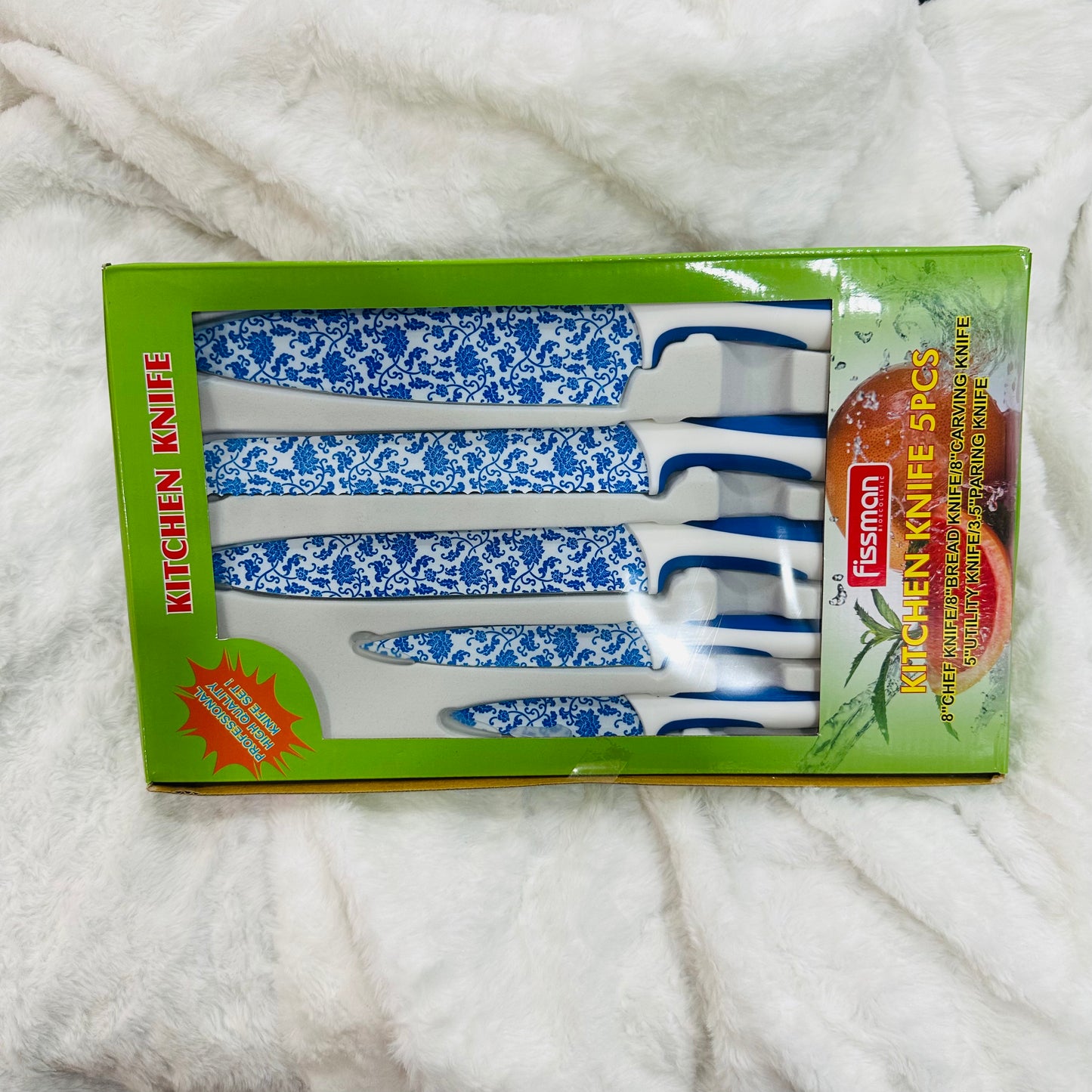 Fissman 5 Pcs Kitchen Knife Set - Sharp, Durable & Stainless Steel Ideal For House Warming Gift