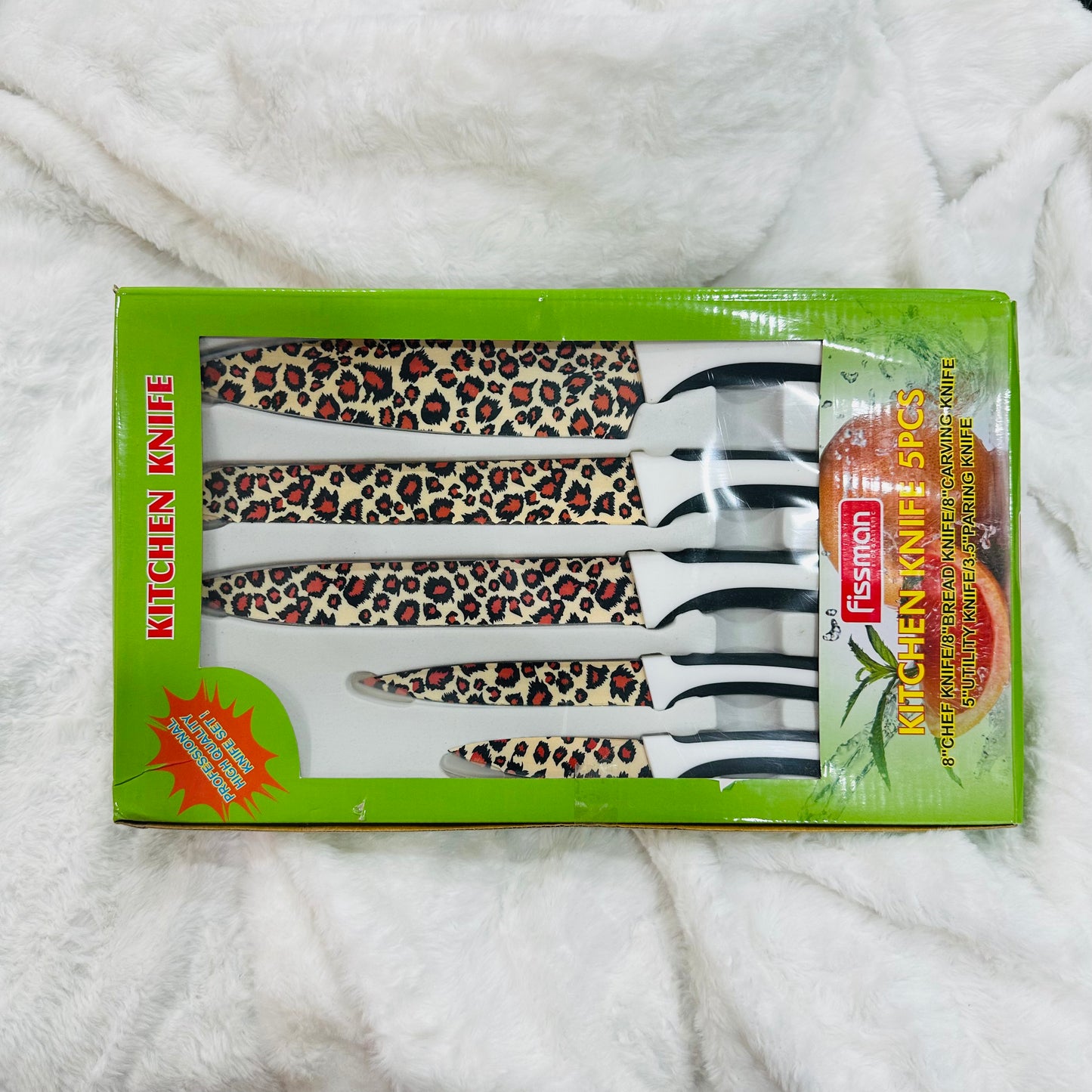 Fissman 5 Pcs Kitchen Knife Set - Sharp, Durable & Stainless Steel Ideal For House Warming Gift