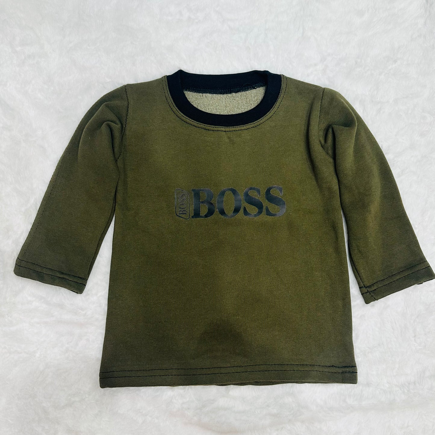 Minime 2024 Winter Fleece Sweatshirts for Baby Boys 1 Year