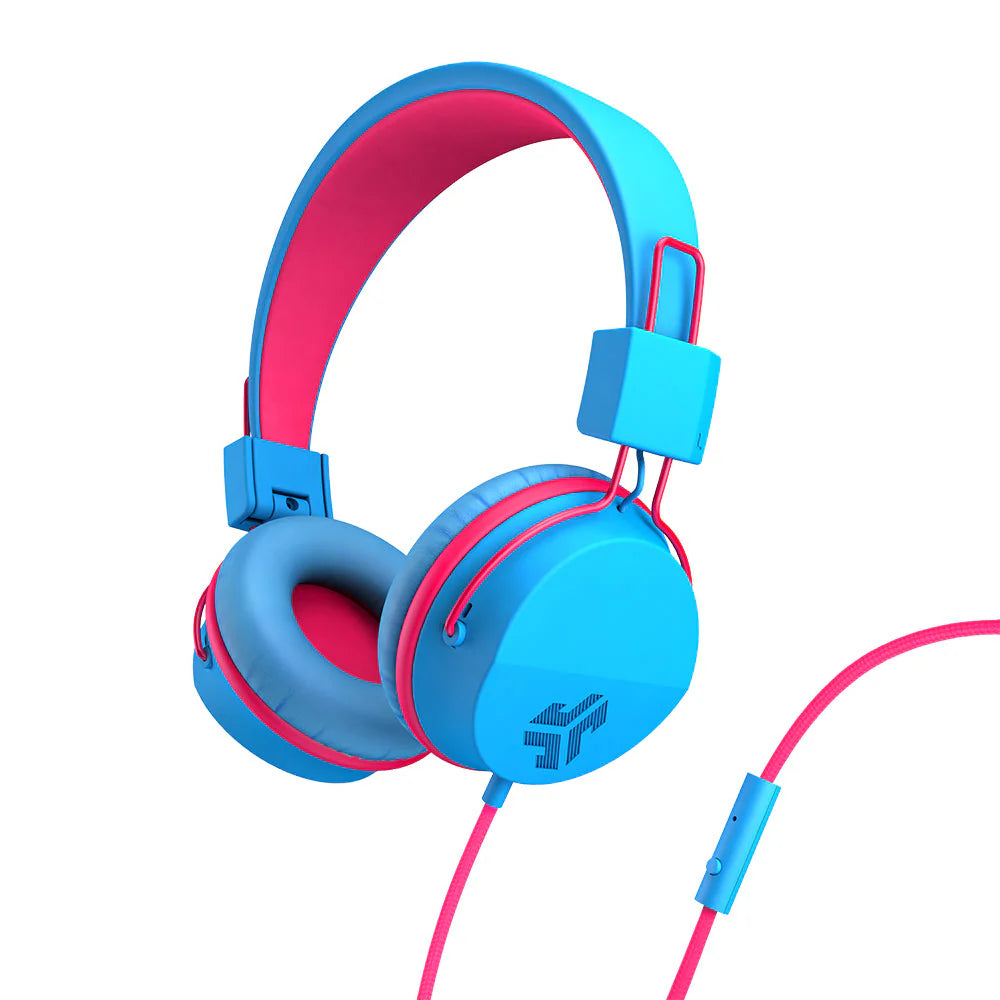 JLab JBuddies Studio On-Ear Kids Wired Headphones, Toddler Headphones, Kid Safe, Studio Volume Safe, Volume Limiter, Folding, Adjustable, Noise Isolation, with Mic
