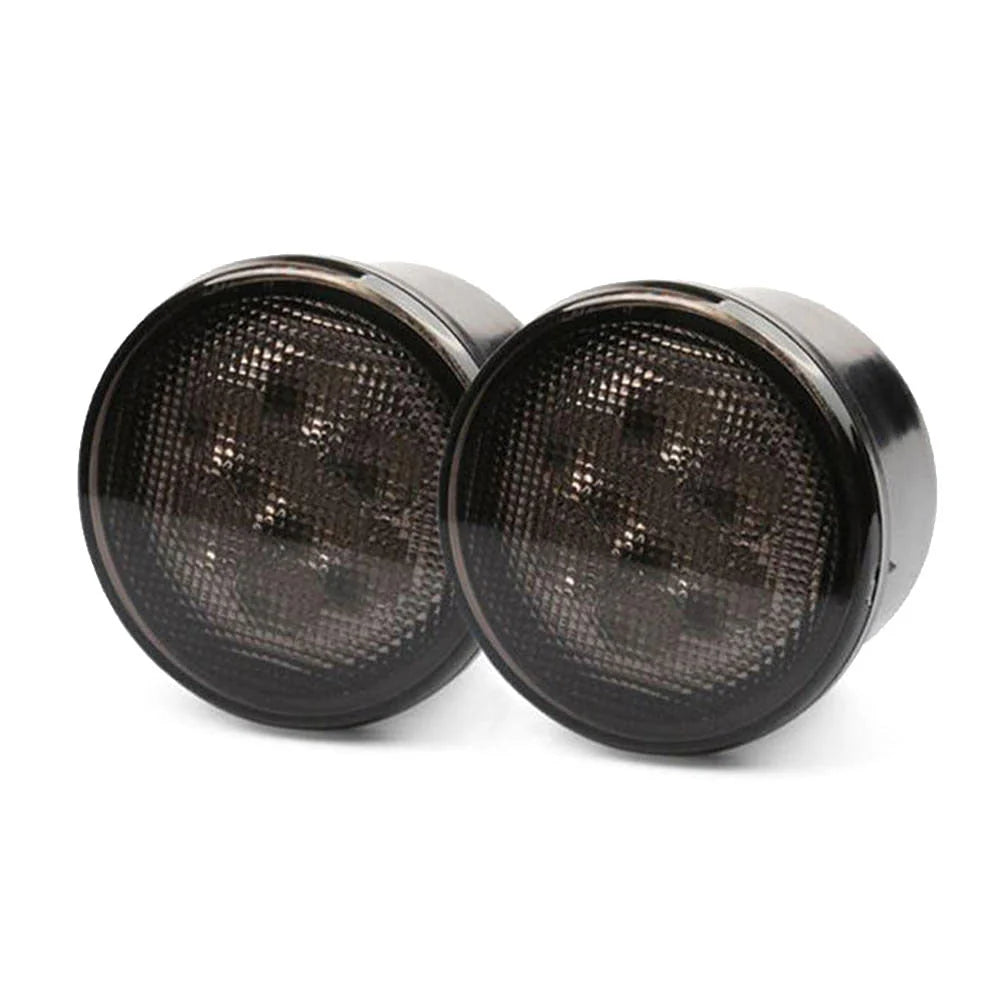 Smoked Amber LED Front Turn Signal Lights for Jeep Wrangler