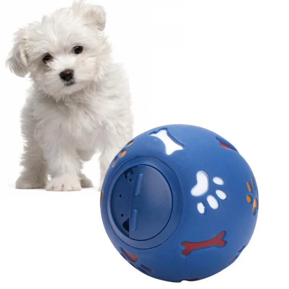 Dog Food Ball Dispenser Dog Slow Food Ball Indestructible Dog Balls Dog Treat Toys Puzzle Dog Toys for Boredom Dog Playing & Training Toy Blue,L