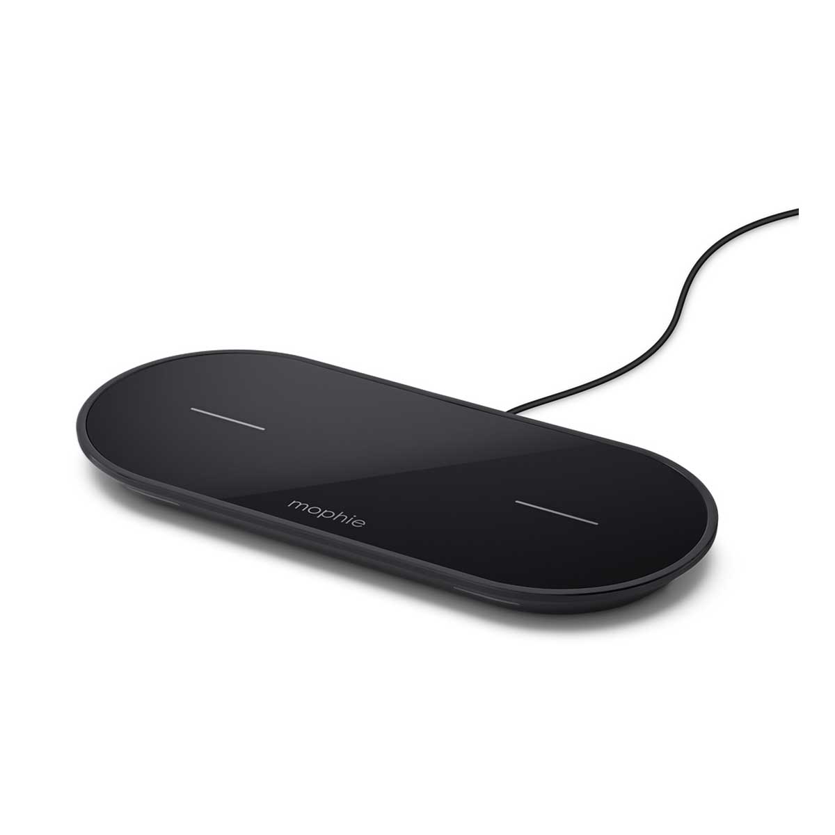 Mophie Dual Universal Wireless Charging Pad - Works with Qi-Certified Devices, Fast Charge for Galaxy, Pixel, iPhone, AirPods, and Extra USB-A Port for Apple Watch (7.5 Watt)