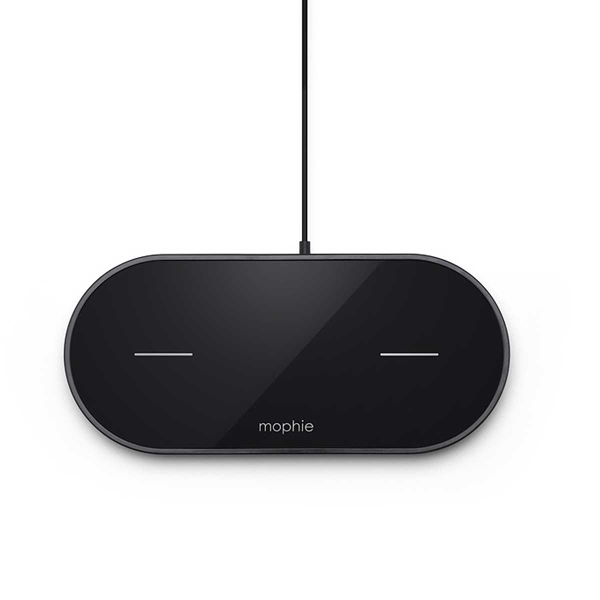 Mophie Dual Universal Wireless Charging Pad - Works with Qi-Certified Devices, Fast Charge for Galaxy, Pixel, iPhone, AirPods, and Extra USB-A Port for Apple Watch (7.5 Watt)