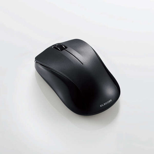 Elecom M-BY11BRSKBK Wireless Mouse, Bluetooth Mouse, Silent, 3 Buttons, Antibacterial, Black
