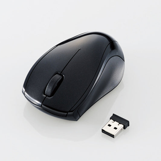 Like A New ELECOM M-D19DLBK Wireless Laser Mouse, 3 Buttons, 2.4GHz, Micro Receiver, Black