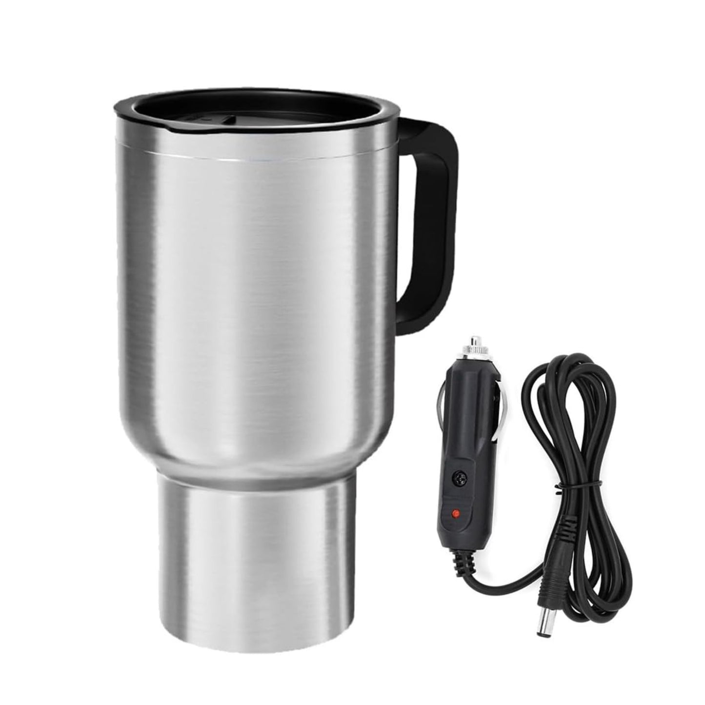 450ml Insulated Bottles, Car Electric Kettle 12V Car Heating Cup Stainless Steel Insulated Cup Reusable Water Bottle Travel Mug Coffee Mug Double Layer Vacuum Insulation Kettle