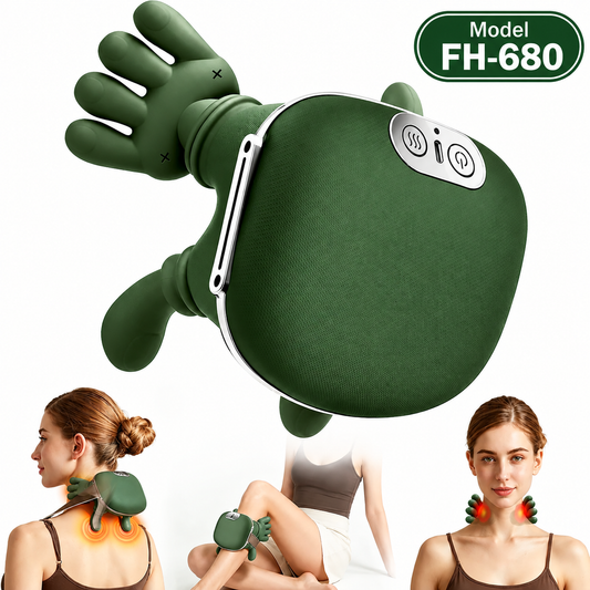 FH-680 4D Neck Massager with Heat, Deep Tissue Pain Relief,Shoulder Massager Neck, Back & Hand Massager, Heating Function, Deep Tissue Pain Relief, Muscle Relaxation, Ideal Gift