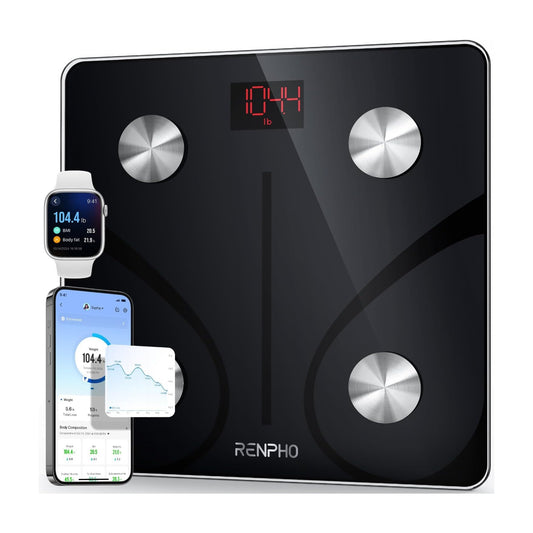 RENPHO Smart Scale for Body Weight, FSA HSA Eligible, Digital Bathroom Scale BMI Weighing Bluetooth Body Fat Scale, Body Composition Monitor Health Analyzer with Smartphone App, 400 lbs - Elis 1