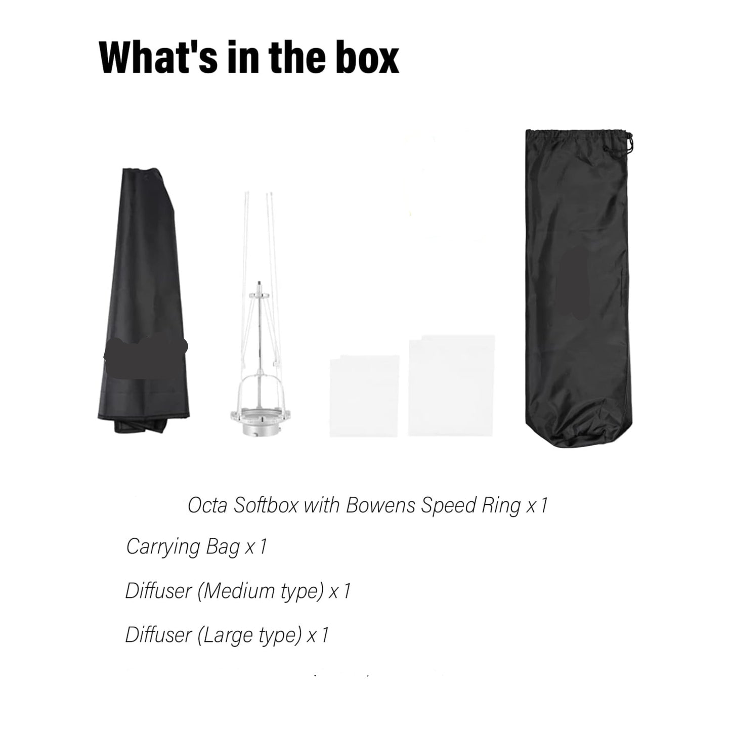 95cm Octagon Softbox Kit, Octa Foldable Umbrella Softbox, Portable Octabox with Bowens Mount Speedring and Carrying Bag for Studio Flash Monolight, Portrait and Product Photography