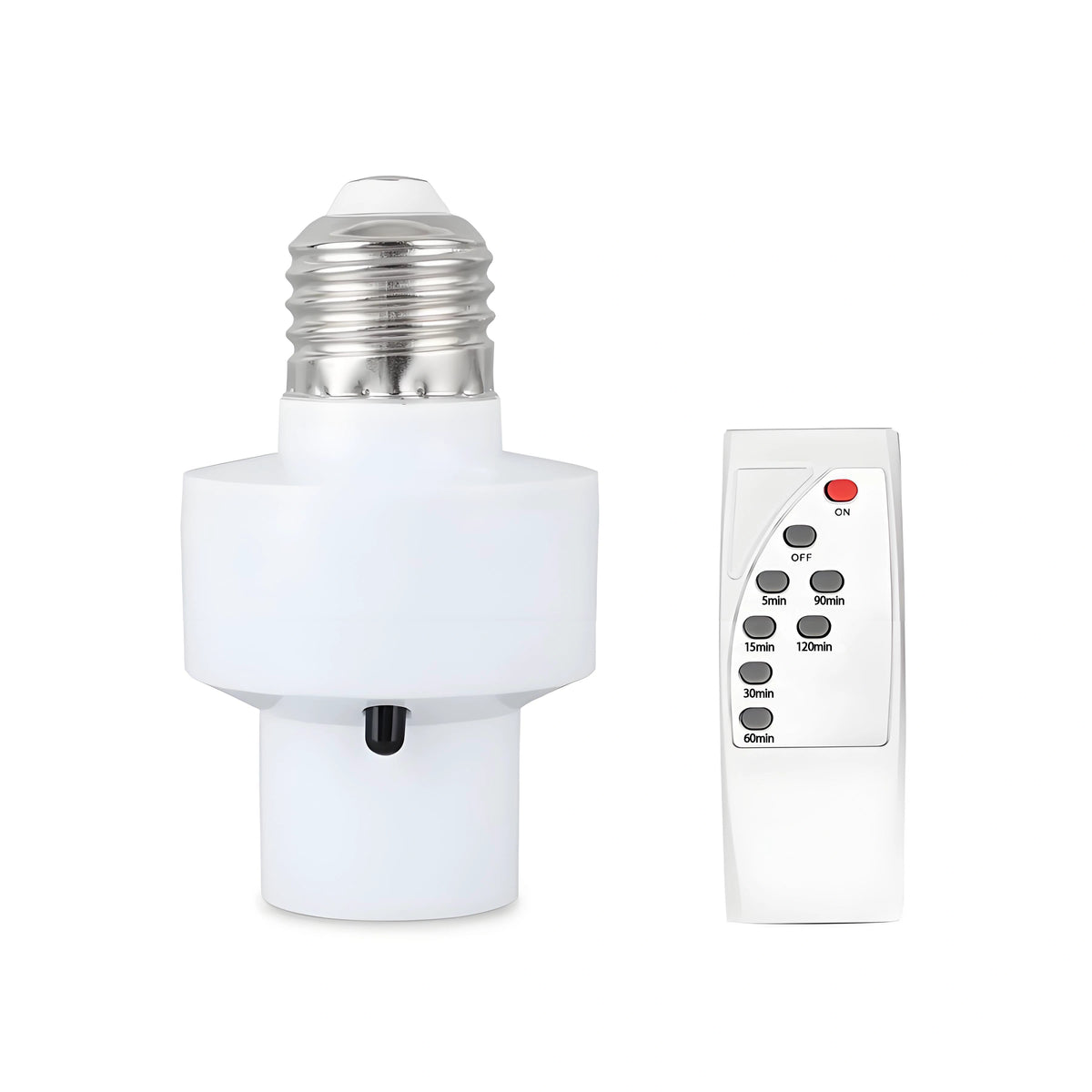 Wireless Remote Control Bulb Socket E27 Socket Control Lamp Holder Remote Control Lighting Socket Wireless Remote Control Socket Timer Setting Infrared Remote Control No Construction Required