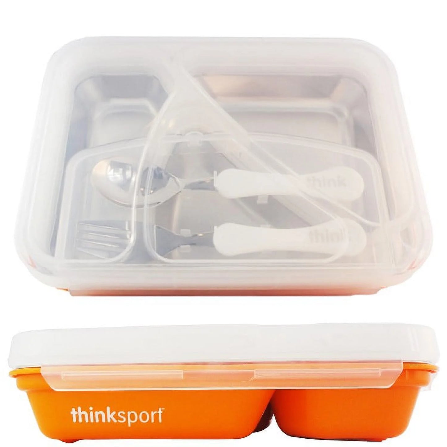 Thinksport GO2 Container Lunch Box 304 Stainless Steel BPA Free With Fork, spoon Hot and Cool Ideal For School, Work, Travel, Camping