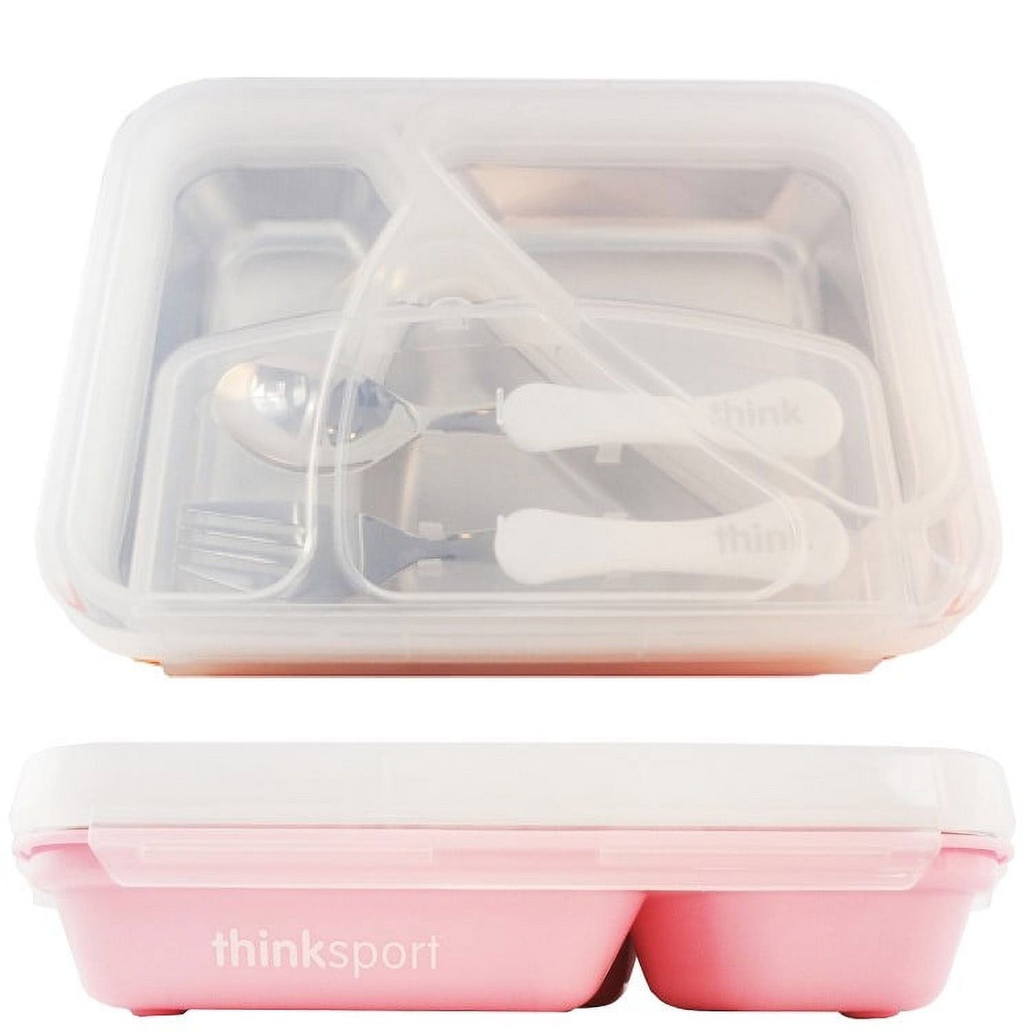 Thinksport GO2 Container Lunch Box 304 Stainless Steel BPA Free With Fork, spoon Hot and Cool Ideal For School, Work, Travel, Camping