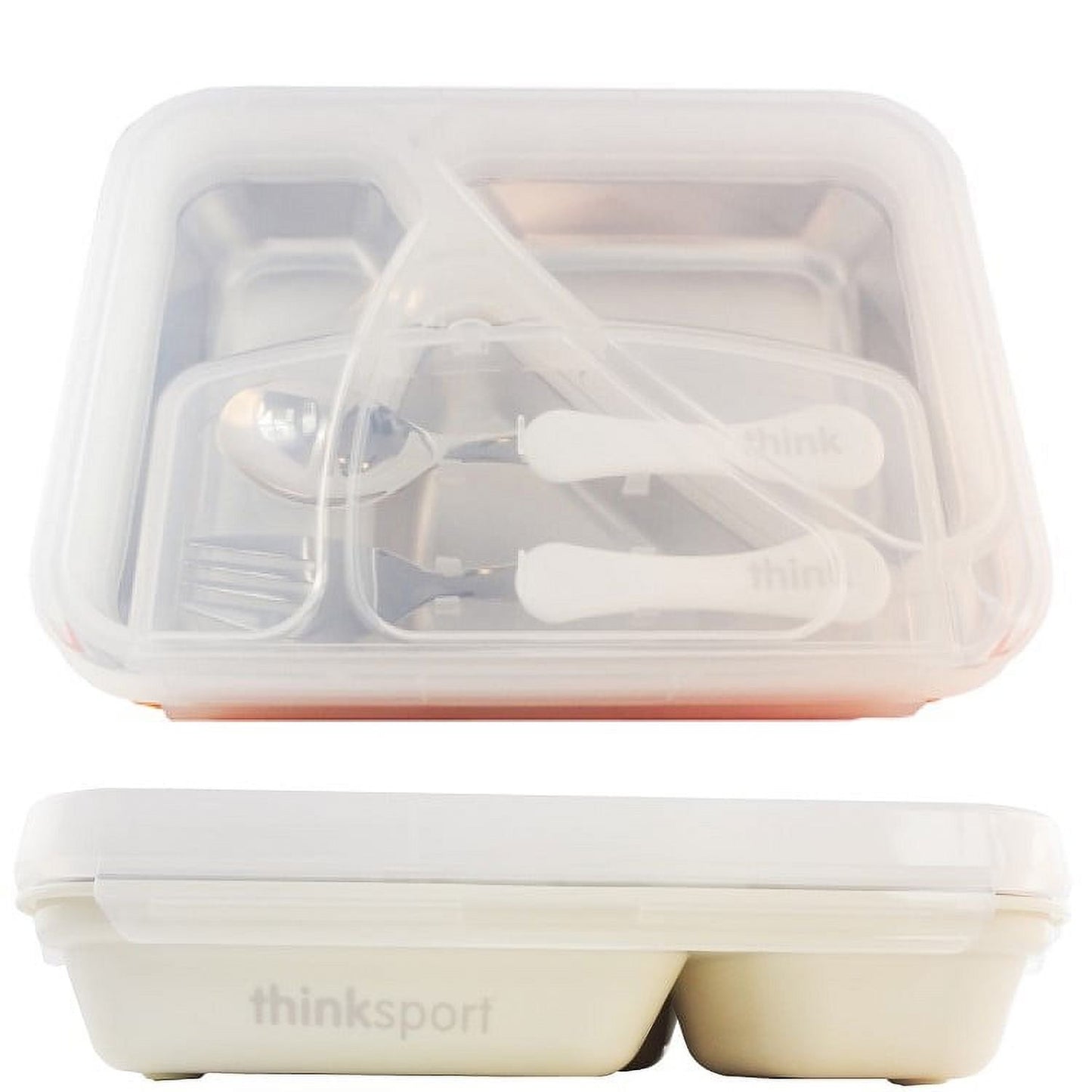 Thinksport GO2 Container Lunch Box 304 Stainless Steel BPA Free With Fork, spoon Hot and Cool Ideal For School, Work, Travel, Camping