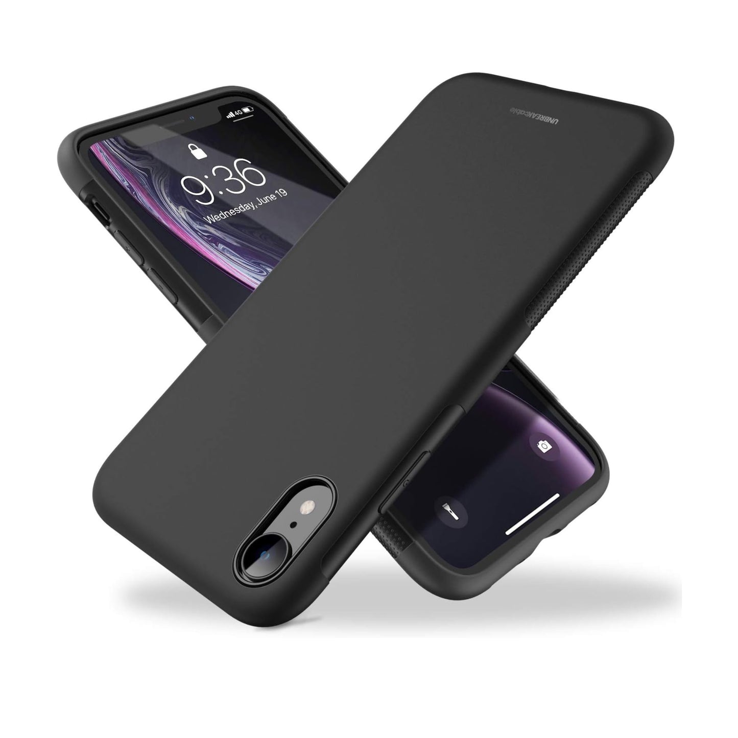 UNBREAKcable Case for iPhone 7/8 XR, SE, 13/13 Pro case [ Shock-Absorption][ Anti-Scratch][ Soft Frosted TPU] Ultra Thin Cover Protective Case Matte Black