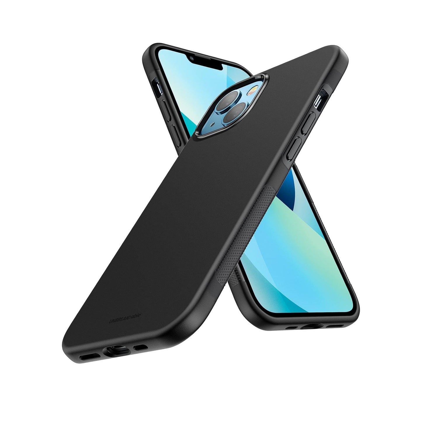 UNBREAKcable Case for iPhone 7/8 XR, SE, 13/13 Pro case [ Shock-Absorption][ Anti-Scratch][ Soft Frosted TPU] Ultra Thin Cover Protective Case Matte Black