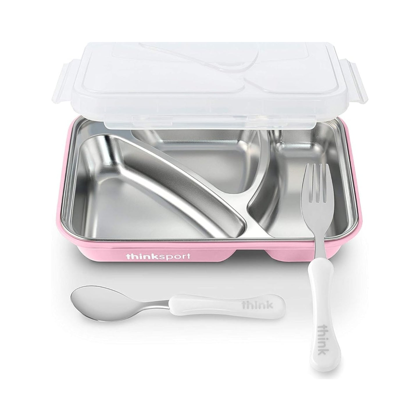 Thinksport GO2 Container Lunch Box 304 Stainless Steel BPA Free With Fork, spoon Hot and Cool Ideal For School, Work, Travel, Camping