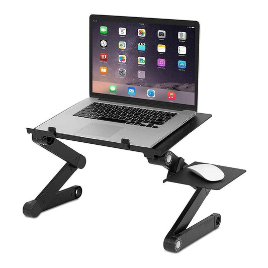 Laptop Stand,T8 Adjustable Laptop Table for Bed Portable Lap Desk Foldable Laptop Workstation Notebook Riser with Mouse Pad Side Ergonomic Computer Tray Reading Holder TV Bed Sofa Desk