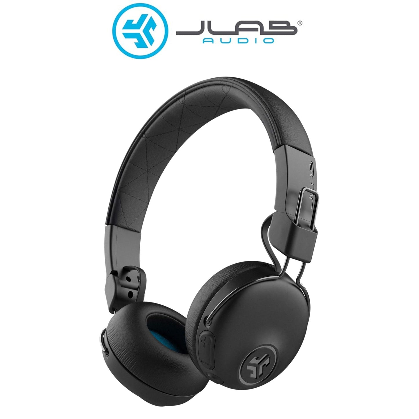 JLab Studio ANC On-Ear Wireless Headphones, Black, 34+ Hour Bluetooth 5 Playtime, 28+ Hour with Active Noise Cancellation, EQ3 Custom Sound, Ultra-Plush Faux Leather & Cloud Foam Cushions