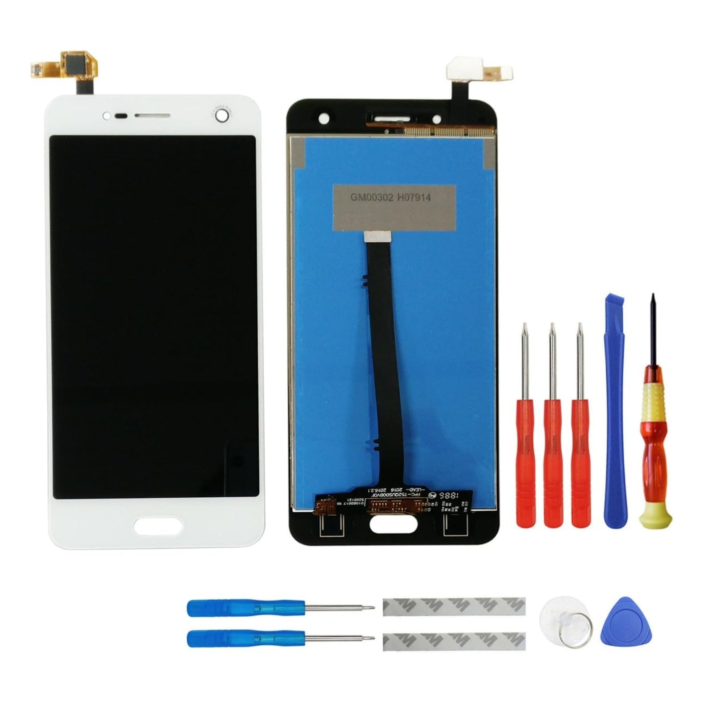 swark Écran LCD compatible avec ZTE Blade V8 Smartphone (blanc sans cadre) Écran tactile LCD + outils