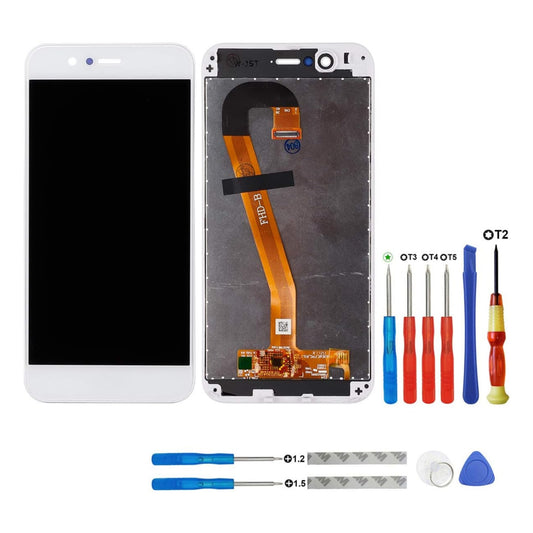 SWARK LCD Display Compatible with Huawei Nova 2 PIC-AL00, PIC-TL00, PIC-LX9 (White with Frame) Assembled Digitizer Glass + Tools