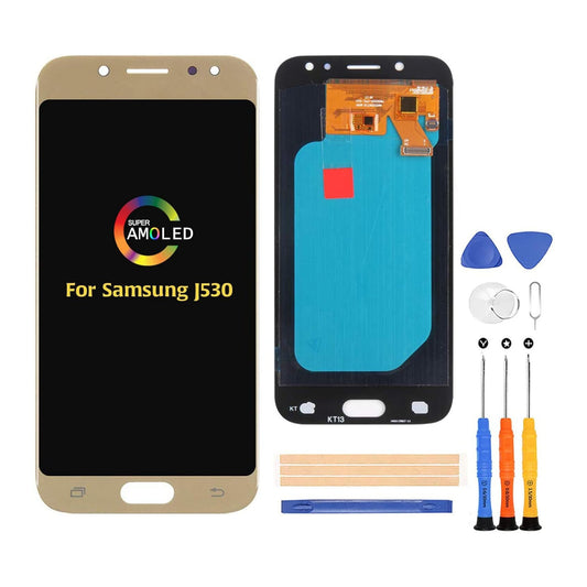 OLED for Samsung Galaxy J5 PRO 2017 J530 5.2 inch Screen Replacement,for J530 J530F J530S J530K J530L J530Y J530FM Touch Screen Digitizer Full Assembly Set with Repair Tool Kits (Gold)