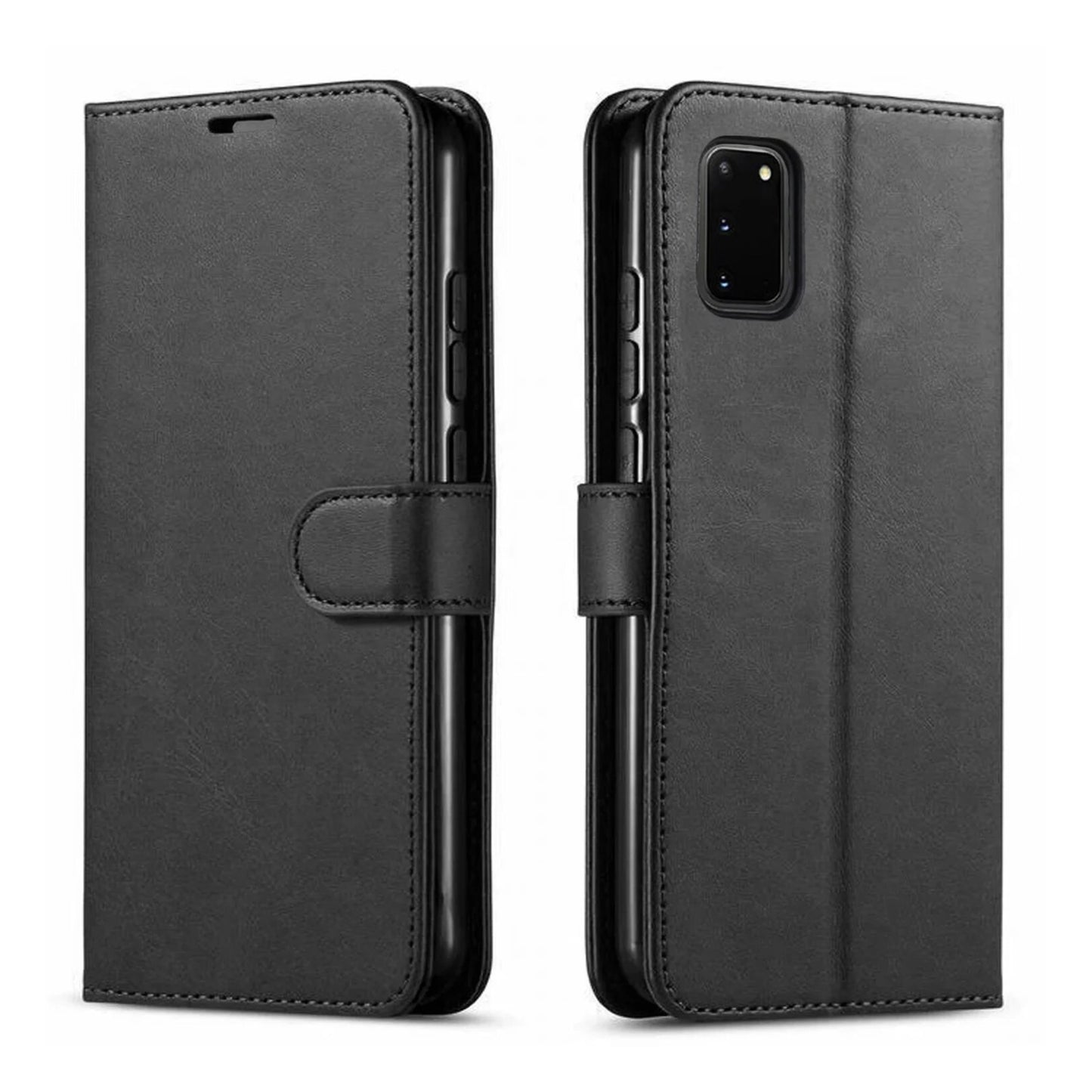 Samsung Galaxy A02S Case, [Not fit for Samsung Galaxy A01/ Galaxy A12], Starshop Premium Leather Wallet Pocket Credit Card Slots-Black