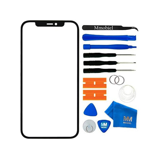 MMOBIEL Front Glass Repair Kit Compatible with iPhone Xs - 5.8 inch - 2018 - Lens Screen Replacement Repair Kit - Incl. Toolkit - Gray Sale