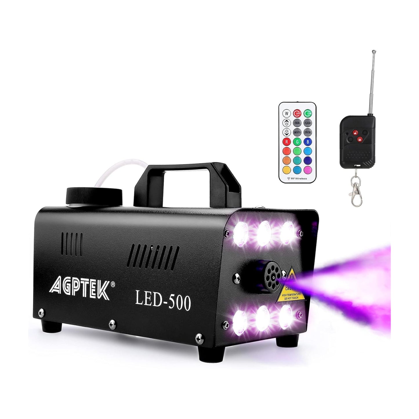 Fog Machine, AGPTEK Automatic Spray Smoke Machine with 6 LED Lights and 13 Colorful LED Light Effects, Great for Halloween, Christmas, Wedding, Parties and DJ Performance