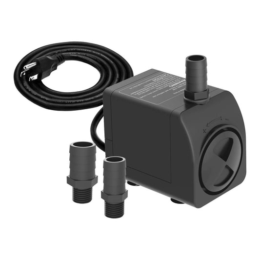 Knifel Submersible Pump 300GPH Ultra Quiet with Dry Burning Protection 6ft High Lift for Fountains, Hydroponics, Ponds, Aquariums & More…………