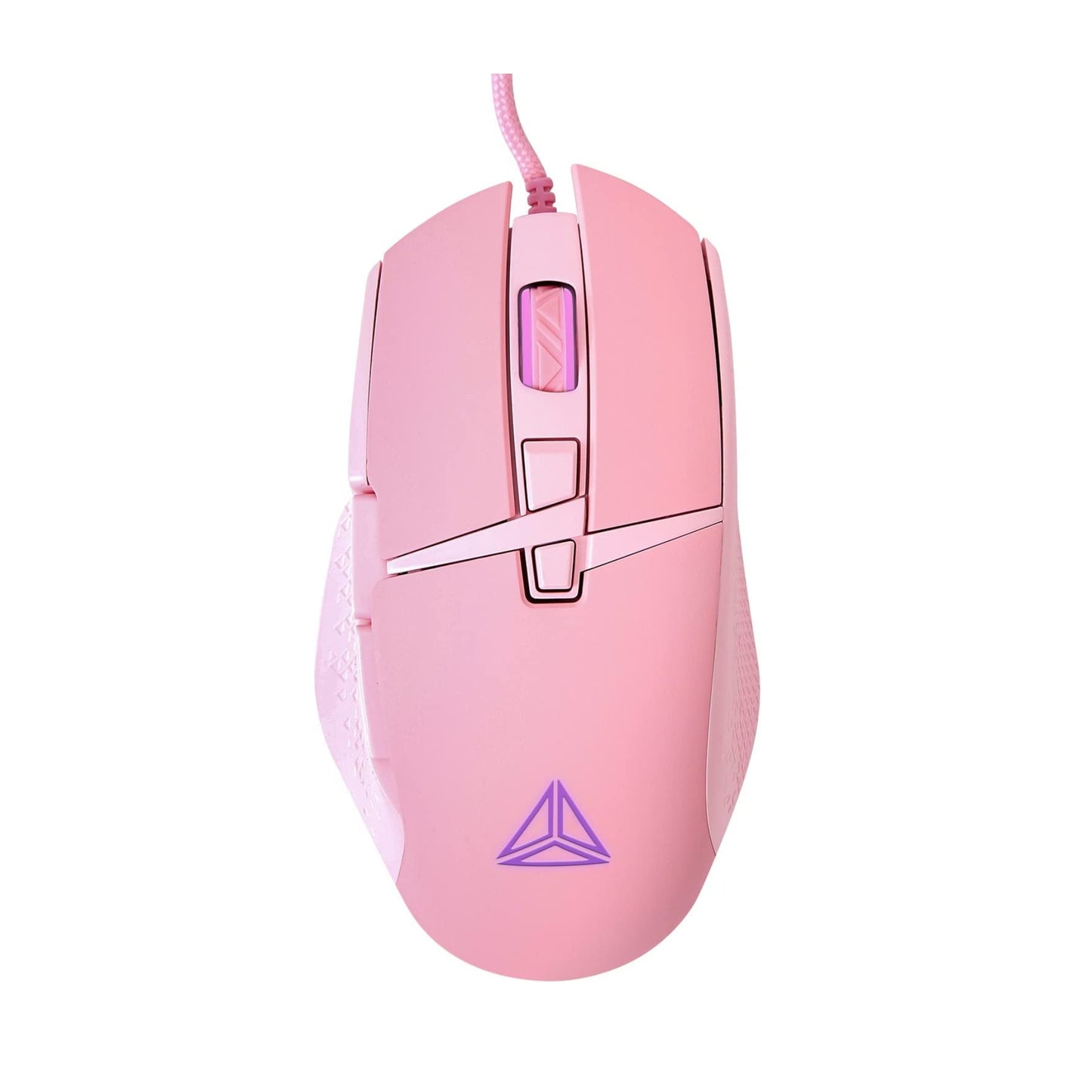 iTopschy Pink Wired Gaming Mouse, USB Optical Wired Mouse with RGB Backlight 4 Levels Adjustable DPI up to 4800 Ergonomic 8 Programmable Buttons Design PC Computer Mice for Mac Windows Gamer,Pink