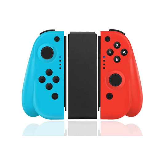 Wireless Controller for Nintendo Switch, Replacement Joy Con Joystick Supports Gyro Function, Double Vibration Ergonomic Joy-Con Compatible with All Games of Switch, blue & Red