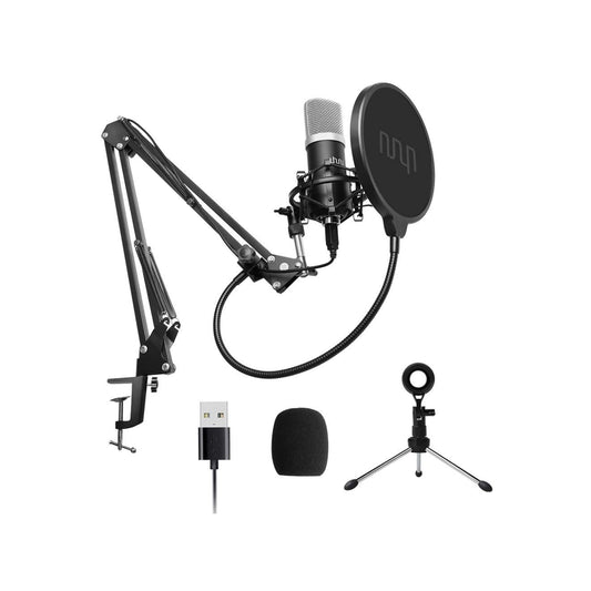 USB Microphone,UHURU Cardioid Condenser PC Microphone,Pop Filter,Shock Mount,Mic Stand for Gaming, Streaming, Podcast, YouTube, Twitch,Skype, Compatible with PC, Laptop, PS4 UM-980