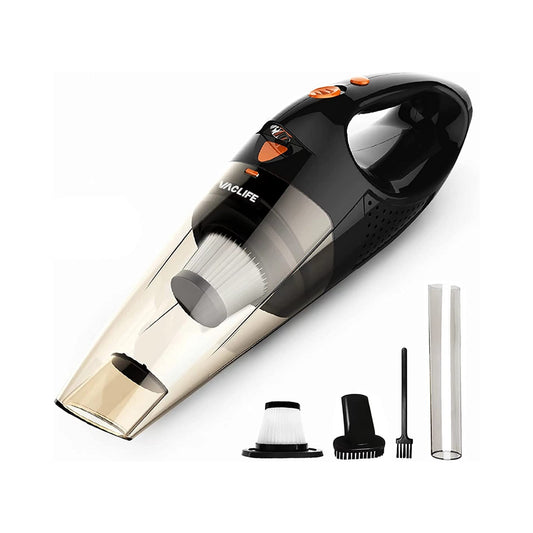 VacLife Handheld Vacuum, Car Vacuum Cleaner Cordless, Mini Portable Rechargeable Wireless Vacuum Cleaner with 2 Filters, Orange (VL189)