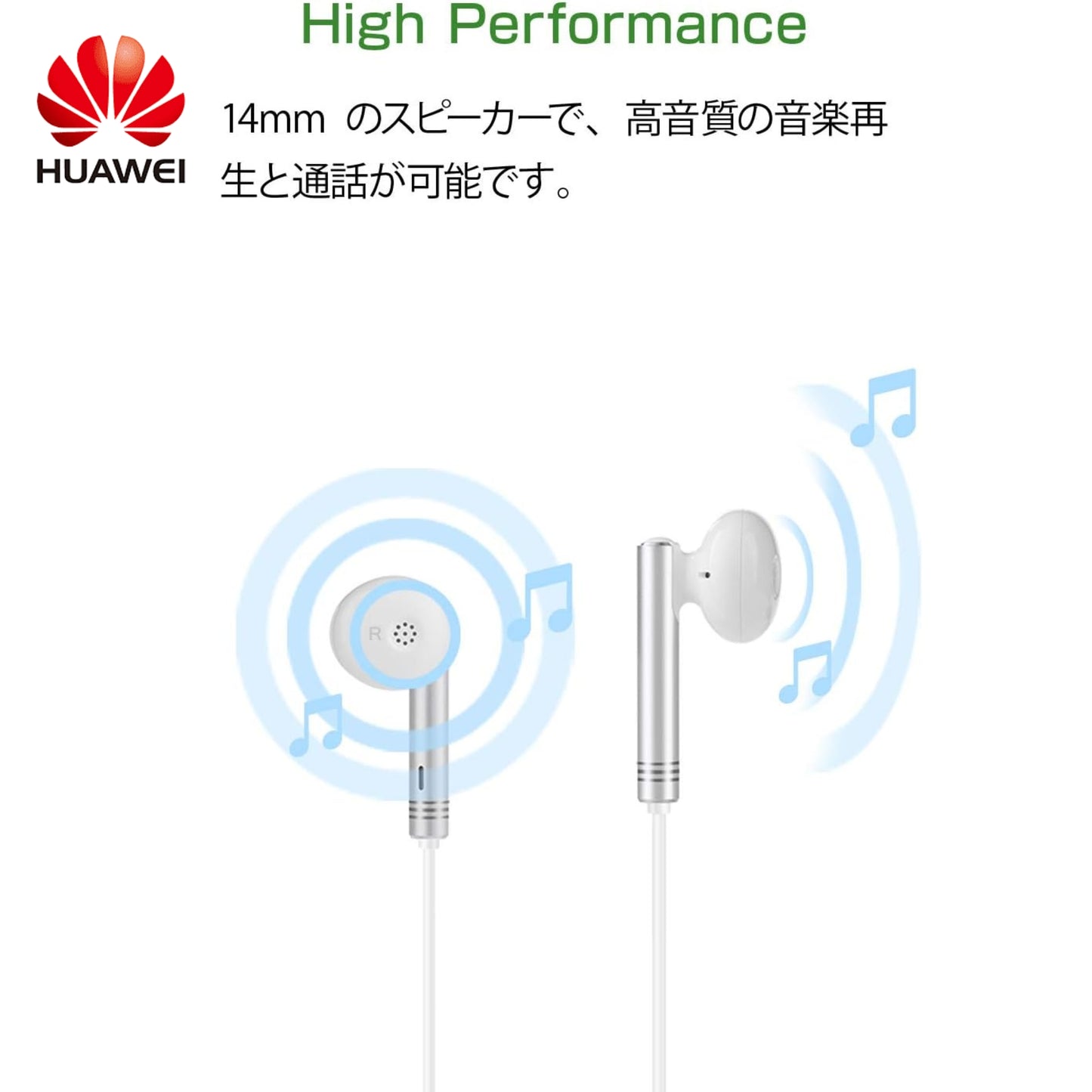 Genuine Huawei USB Type C Earphones With Mic Compatible All Phones  - White