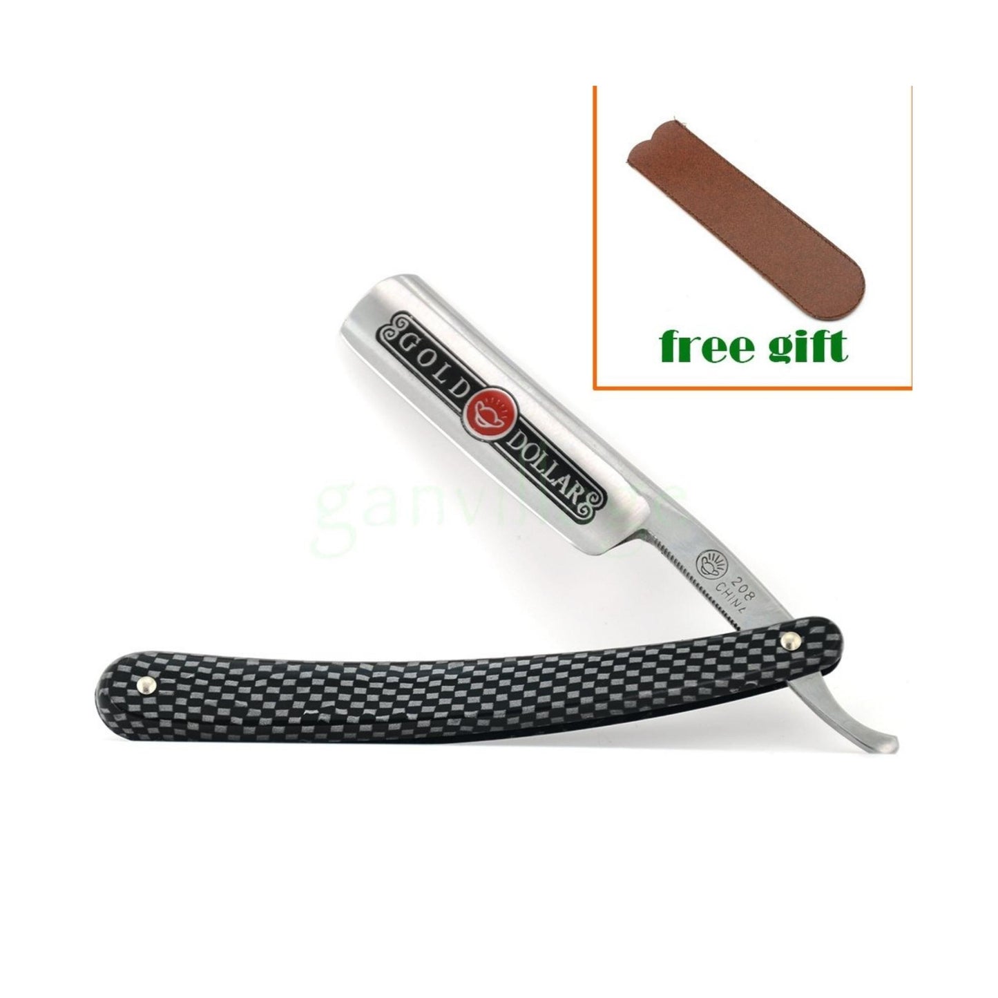 Grandslam Gold Dollar Professional Handmade Shave Ready Straight Razor - Cut Throat Knife + One Free Shaver Case Holder - Gift for Men