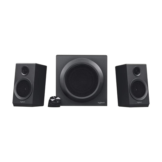 Logitech Z333 2.1 Speakers – Easy-access Volume Control, Headphone Jack – PC, Mobile Device, TV, DVD/Blueray Player, and Game Console Compatible, Black