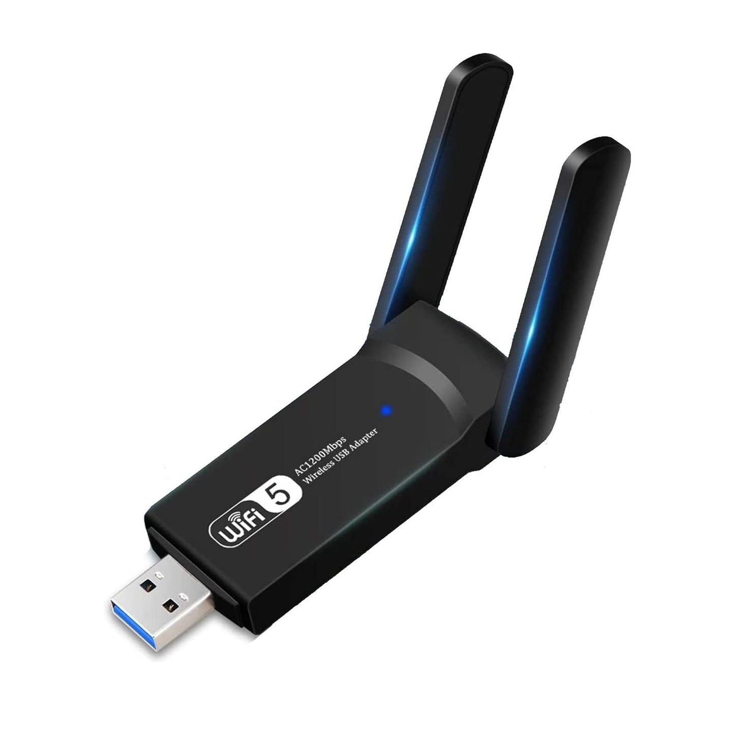 eaaerr USB WLAN Adapter 1200Mbps USB 3.0 WiFi Stick Dual Band 2.4GHz / 5GHz Wireless USB Adapter Receiver 802.11ac/n/g/b Network Dongles, for Desktop PC Laptop, for Windows XP/7/8.1/10