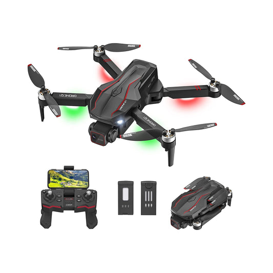 GPS Drone with Camera for Adults 4K HD FPV Live Video Quadcopter, RC Helicopter for Beginners with Brushless Motor, Auto Return Home, Follow Me, Circle Fly, Auto Hover, 2 Batteries Long Flight Time