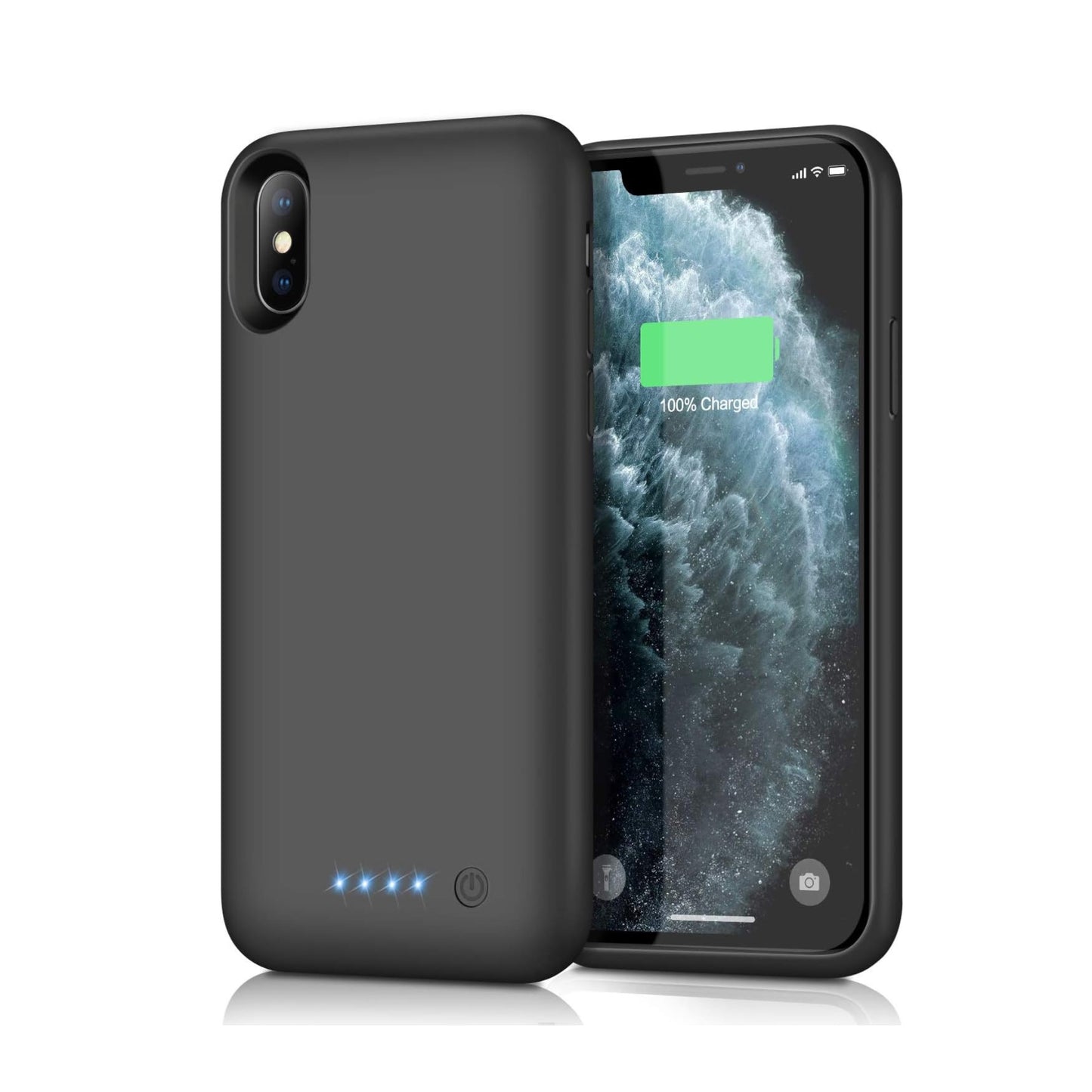 Feob Battery Case for iPhone Xs max, Upgraded 7800mAh Portable Charging Case Extended Battery Pack for iPhone Xs Max [6.5 inch] Protective Charger Case - Black