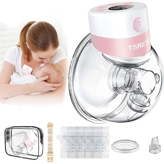 Breast Pump,Breast Pumps Electric,Wearable Breast Pump,Portable Breast Pump Hands Free Electric with 2 Modes,9 Levels,LCD Display,Memory Function Rechargeable Single Milk Extractor-24mm Flange