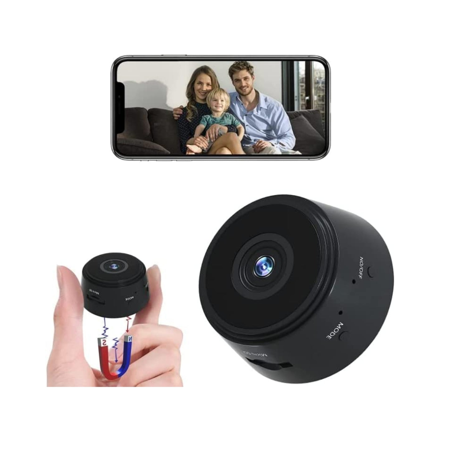 Mini Spy Camera Wireless WiFi Spy Camera Hidden Camera 1080P HD Small Camera with Motion Detection Spy Cameras for Home Security Nanny Cams