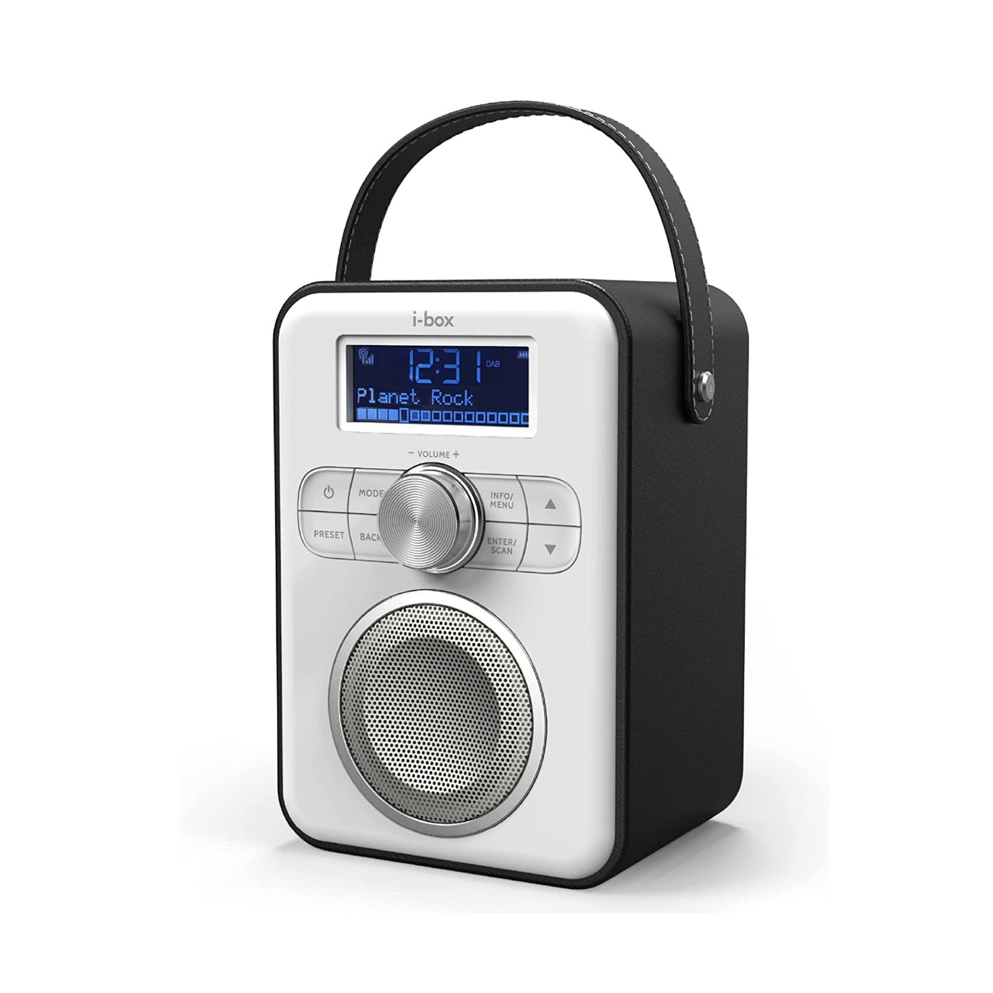 DAB/DAB+/FM Radio with Bluetooth, Mains and Battery Powered Portable DAB Radios Rechargeable Digital Radio with USB Charging for 10 Hours Playback